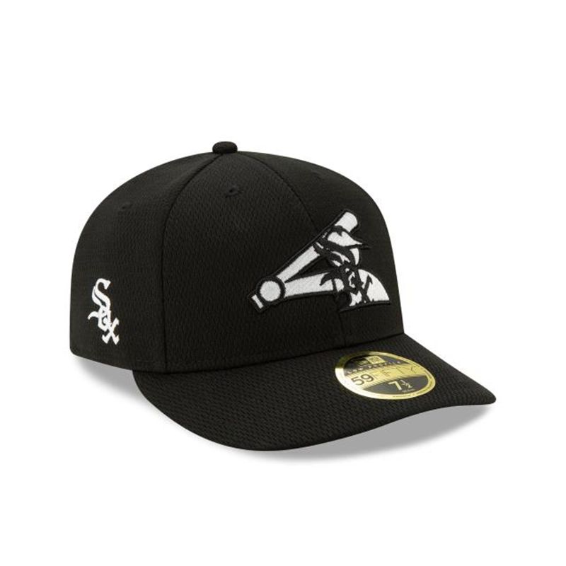 MLB Chicago White Sox Batting Practice Low Profile 59Fifty Fitted (LTN8700) - Black New Era Caps